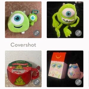 4P💚Mike squishmellow+Big Mike+Mini Squishmellow IOB+Grinch🍵